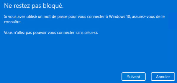 tutoriel Windows 11 retour en arrière Windows 10