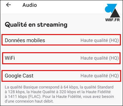 tutoriel Deezer audio haute qualité application mobile