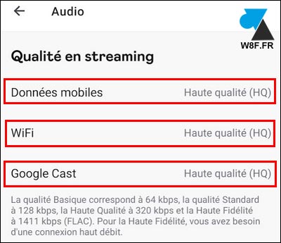 tutoriel Deezer audio haute qualité application mobile