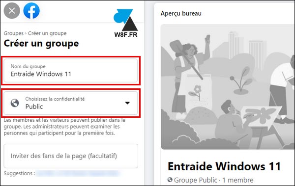 tutoriel Facebook créer groupe FB page
