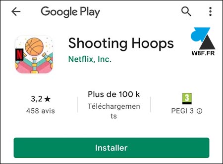 jeu video Netflix basketball Google PlayStore