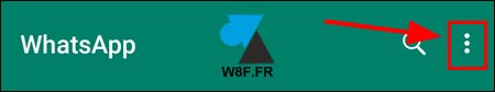 tutoriel WhatsApp menu