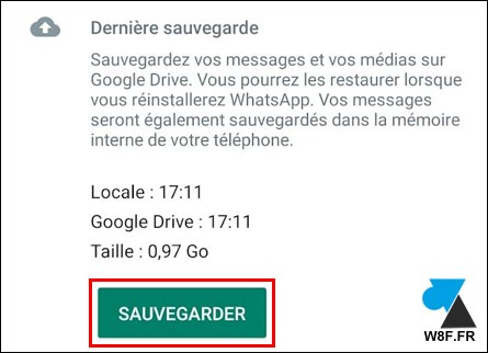 tutoriel WhatsApp sauvegarder