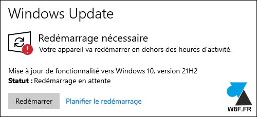 tutoriel Windows 10 21H2 installation Windows Update