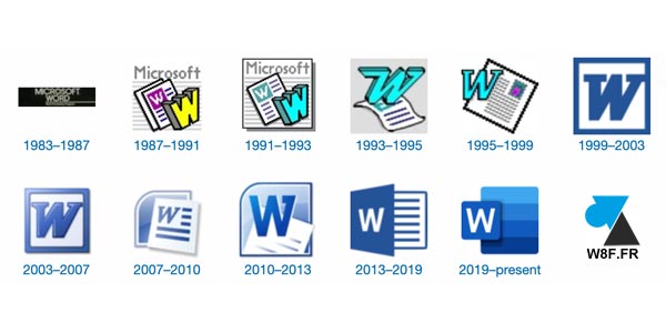 Historique des logos et des versions de Word