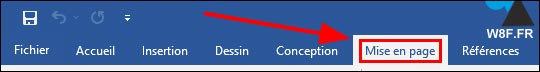 tutoriel Word menu mise en page