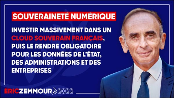 Eric Zemmour souvenaineté numérique