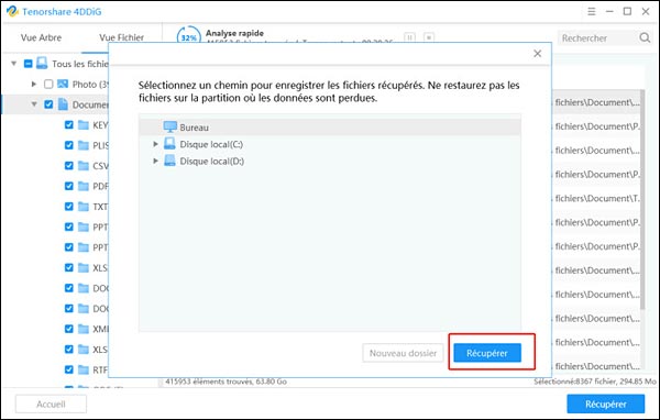 tutoriel Tenorshare 4DDiG