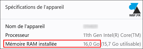 tutoriel Windows 11 RAM memoire vive
