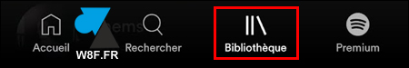 tutoriel Spotify bibliothèque mobile