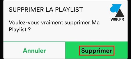 tutoriel Spotify supprimer playlist