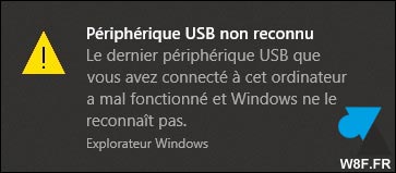 tutoriel usb non reconnu