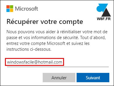 tutoriel mot de passe perdu outlook hotmail