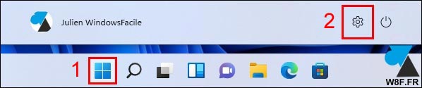 tutoriel Windows 11 W11 menu demarrer parametres
