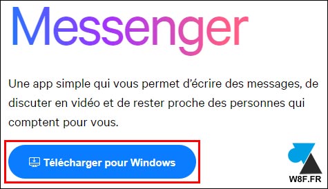 tutoriel telecharger Facebook Messenger PC
