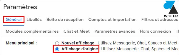 tutorieil gmail affichage origine