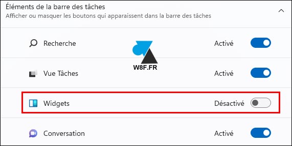 tutoriel Windows 11 desactiver widgets widget meteo