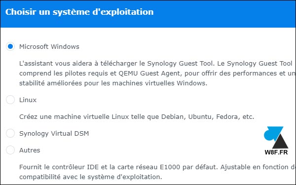 tutoriel NAS Synology installer machine virtuelle VM