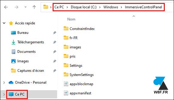 tutoriel W11 Windows 11 immersivecontrolpanel