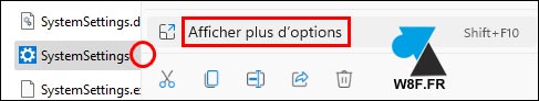 tutoriel W11 Windows 11 clic droit afficher plus options