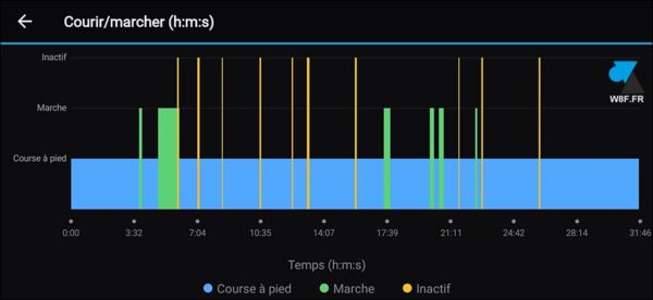 Garmin Connect run walk idle