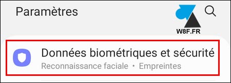 tutoriel smartphone Samsung données biométriques