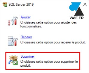 tutoriel desinstaller SQL Server