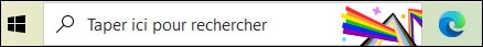 barre de recherche Windows 10