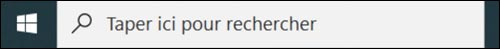 barre de recherche Windows 10