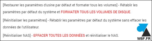 tutoriel QNAP reset configuration NAS