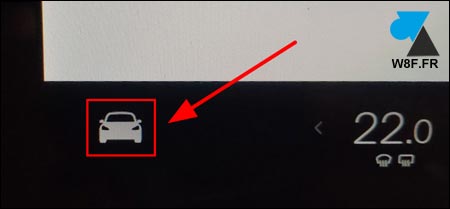 tutoriel Tesla accéder menu configuration paramètres