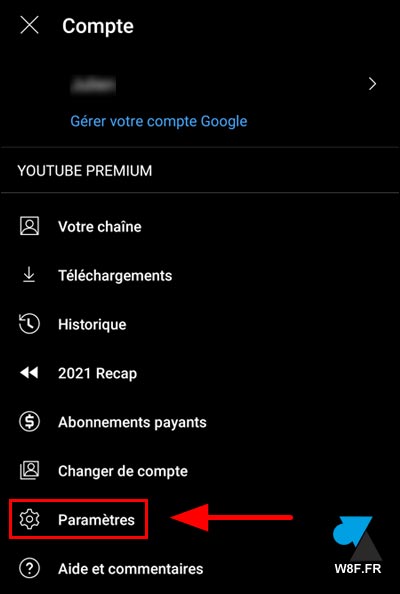 tutoriel YouTube Music parametres settings