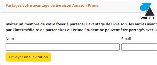 amazon prime partager compte