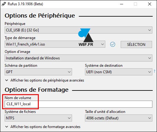 tutoriel Rufus créer clé USB Windows 11 compte local