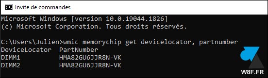 tutoriel cmd Windows wmicget ram