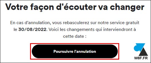 tutoriel Spotify resilier abonnement premium