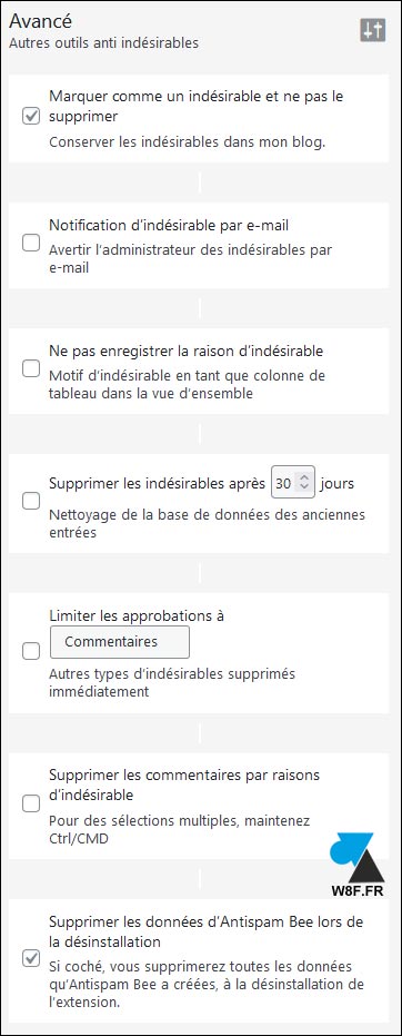 tutoriel configuration Antispam Bee WordPress
