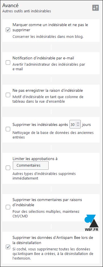 tutoriel configuration Antispam Bee WordPress