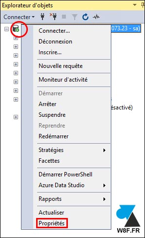 tutoriel Microsoft SQL Server proprietes