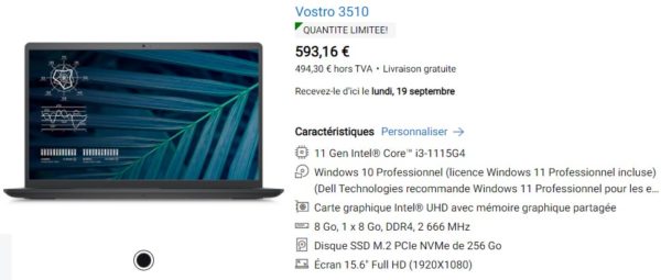 Dell Vostro 3510 acheter pas cher