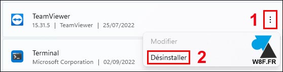 tutoriel Windows 11 desinstaller programme