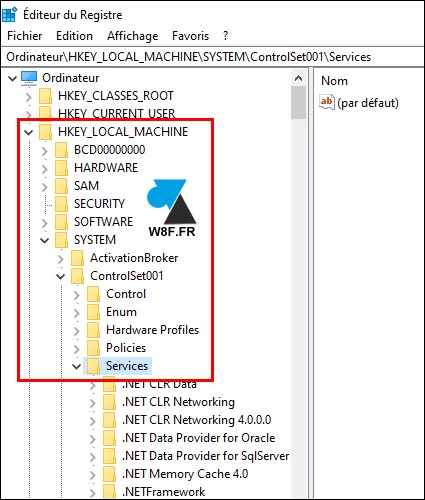 tutoriel regedit Windows editeur registre services