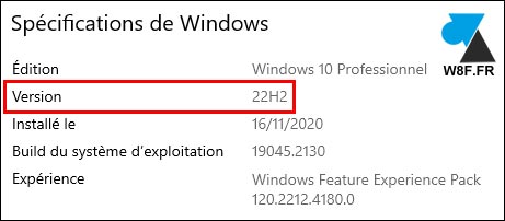 tutoriel Windows 10 22H2 version 2022
