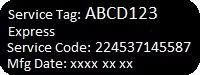 Dell Service TAG