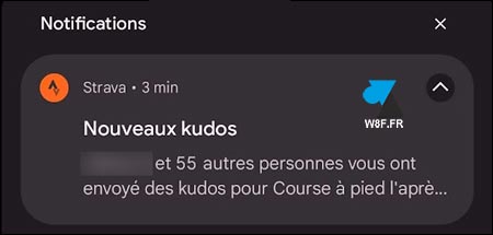 strava notification kudo