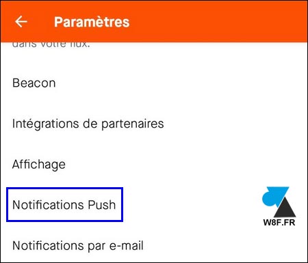 tutoriel Strava parametres notifications push