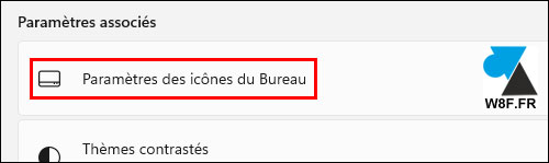 tutoriel Windows 11 Paramètres icones bureau W11