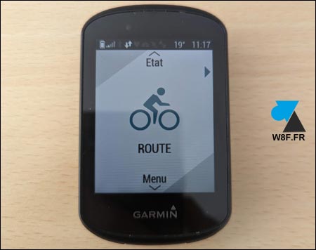 tutoriel Garmin Edge menu