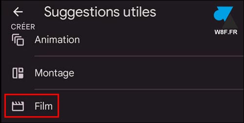tutoriel Google Photos creer film video