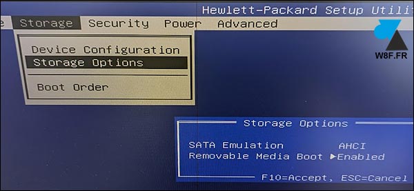 tutoriel HP Bios boot menu cle usb key